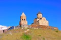 Holy Trinity Church, Kazbegi, Georgia Royalty Free Stock Photo