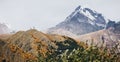 Holy Trinity Church in Kazbegi mountain range near Stepantsminda, Georgia Royalty Free Stock Photo