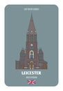 Holy Trinity Church in Leicester, UK. Architectural symbols of European cities