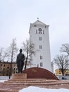 Holy Trinity Church and monument to Janis Cakste, Latvia