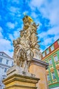 The Holy Trinity Column on Cabbage Market Square in Brno, Czech Republic Royalty Free Stock Photo