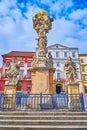 The Holy Trinity Column on Cabbage Market Square in Brno, Czech Republic