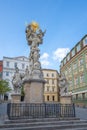 Holy Trinity Column at Cabbage Market Square Zelny trh - Brno, Czech Republic Royalty Free Stock Photo