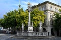 Holy Trinity Column at Fish Square in Bratislava Royalty Free Stock Photo
