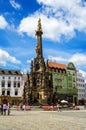 Holy Trinity Column in Olomouc, Czech Republic. June 14, 2017 Royalty Free Stock Photo