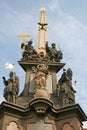 Holy Trinity Column (Plague Column) at Lesser Town Square (Mala Strana). Prague, Czech Republic Royalty Free Stock Photo