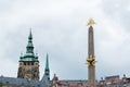 Holy Trinity Column Plague Column at Lesser Town Square. Prague, Czech Republic. Holy Trinity Column was designed by Giovanni Ba Royalty Free Stock Photo