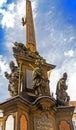 Holy Trinity Column Plague Column at Lesser Town Square Mala Strana. Prague, Czech Republic Royalty Free Stock Photo