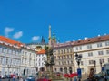 Holy Trinity Column Plague Column at Lesser Town Square. Prague, Czech Republic Royalty Free Stock Photo