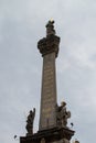 Holy Trinity Column Sloup Nejsvetejsi Trojice, located in the main square of Loket, in Czech Republic