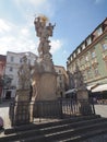 Holy Trinity column in Zelny trh square in Brno Royalty Free Stock Photo