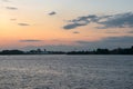 Twilight over the Volga river Royalty Free Stock Photo
