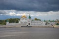Holy Trinity Ipatyevsky Monastery under the thunderous sky on a September day. Kostroma Royalty Free Stock Photo