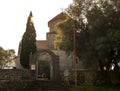 Holy Trinity Orthodox chirch in Zelenika also known as Svete Trojice arc enter gate