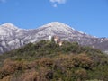 Holy Trinity Orthodox chirch in Zelenika also known as Svete Trojice on autumn trees hill top