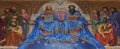 Holy Trinity, painting on the facade, Saint Vincent de Paul church, Paris Royalty Free Stock Photo