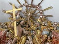 Holy Trinity, statue on altar in cathedral of Assumption in Varazdin, Croatia