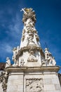 Holy Trinity Statue & Square in Buda Castle.The Black Death ravaged Hungary in 1709 people believed that this kept away the plague Royalty Free Stock Photo