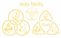 Holy Trinity symbol. Christian sacred symbol.