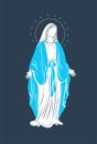 Holy Virgin Mary black background