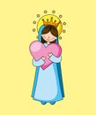 Holy virgin mary cartoon Royalty Free Stock Photo