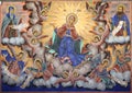 Holy Virgin Rila monastery fresco Royalty Free Stock Photo