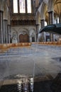 holy water font at salisbury cathedral in salisbury Royalty Free Stock Photo
