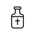 Holy water icon vector. Isolated contour symbol illustration Royalty Free Stock Photo