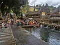 HOLY WATER SPRING TEMPLE in Bali Pura Tirta Empul, Purification Ritual 1 23 2024 Royalty Free Stock Photo