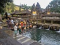 HOLY WATER SPRING TEMPLE in Bali Pura Tirta Empul, Purification Ritual 1 23 2024 Royalty Free Stock Photo