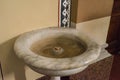 Holy water stoup in a church