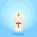 Holy week banner with a Paschal candle