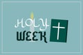 Holy week Card greeting and cover design. Holy Saturday template design Royalty Free Stock Photo