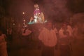 Holy Week in Guatemala: The All Female Penitential Procession of the Seven Sorrows of the Blessed Virgin Mary at night Royalty Free Stock Photo