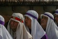 Holy Week in Guatemala: Procession on Jesus Nazarene of the Mercy on Palm Sunday in Antigua Guatemala