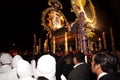 Holy Week procession of the Paso (Platform or Throne) of the Virgin Mary and the Child through the streets at night