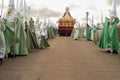 Holy Week in Zamora, Spain. Holy Thursday procession of the Brotherhood of the Virgin of Hope.