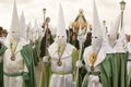 Holy Week in Zamora, Spain. Holy Thursday procession of the Brotherhood of the Virgin of Hope.