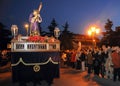 Holy Week in Zamora, Spain, on the night of Passion Thursday, Transfer of the Nazarene of San Frontis when crossing the Stone Brid