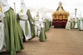 Holy Week in Zamora, Spain. Penitents parading in the procession of the Brotherhood of the Virgin of Hope.