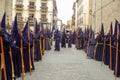 Holy Week in Zamora, Spain. Procession of the Brotherhood of Santa Vera Cruz on the afternoon of Holy Thursday.