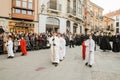 Holy Week in Zamora, Spain, procession of JesÃÂºs Nazareno section of Ladies of the Virgin of Solitude.