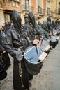 Holy Week in Zamora, Spain, procession of JesÃÂºs Nazareno section of Ladies of the Virgin of Solitude.