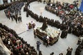 Holy Week in Zamora, Spain, procession of JesÃÂºs Nazareno section of Ladies of the Virgin of Solitude