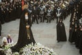 Holy Week in Zamora, Spain, procession of JesÃÂºs Nazareno section of Ladies of the Virgin of Solitude.