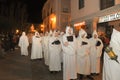 Holy Week in Zamora, Spain. Procession on the night of Passion Saturday of the Penitential Brotherhood of Our Lord Jesus, Light an