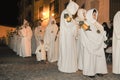 Holy Week in Zamora, Spain. Procession on the night of Passion Saturday of the Penitential Brotherhood of Our Lord Jesus, Light an