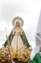 Holy Week in Zamora, Spain. Holy Thursday procession of the Brotherhood of the Virgin of Hope.