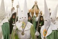 Holy Week in Zamora, Spain. Holy Thursday procession of the Brotherhood of the Virgin of Hope.