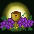 Holy wine of Eucharist illustration background